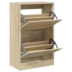 vidaXL sonoma t&ouml;lgy sz&iacute;nű szerelt fa cipőszekr&eacute;ny 60 x 34 x 96,5 cm