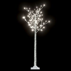 vidaXL 156 LED-es bel-/k&uuml;lt&eacute;ri hideg feh&eacute;r fűzfa kar&aacute;csonyfa 1,5 m
