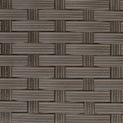 vidaXL barna polyrattan L-alakú kanapé párnákkal