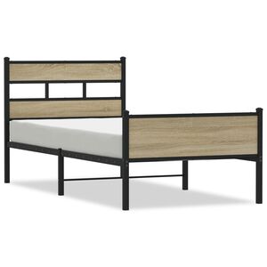 vidaXL sonoma t&ouml;lgy sz&iacute;nű szerelt fa &aacute;gykeret matrac n&eacute;lk&uuml;l 75x190 cm