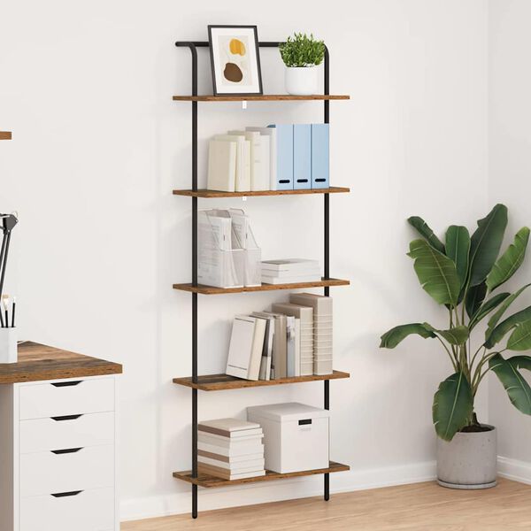 vidaXL K&ouml;nyvespolc &Ouml;reg fa 60 x 24 x 168 cm Faanyag