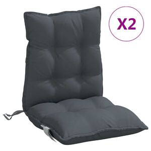 vidaXL K&uuml;lt&eacute;ri p&aacute;rna 2 db Antracitsz&uuml;rke 100 x 50 x 7 cm