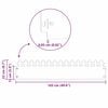 vidaXL Gyepszegélyek 10 pcs Fehér 103 x 0,05 x 22 cm Acél