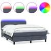 vidaXL s&ouml;t&eacute;tsz&uuml;rke b&aacute;rsony rug&oacute;s &eacute;s LED-es &aacute;gy matraccal 160x210 cm