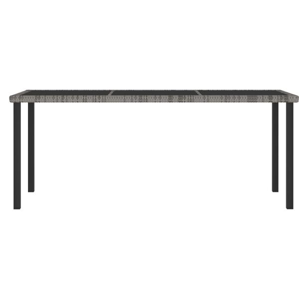vidaXL szürke polyrattan kerti étkezőasztal 180 x 70 x 73 cm