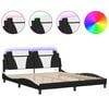 vidaXL fekete &eacute;s feh&eacute;r &aacute;gykeret Viana LED-ekkel matrac n&eacute;lk&uuml;l 183x213 cm