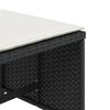 vidaXL 4 db fekete polyrattan kerti szék párnával 41 x 41 x 36 cm