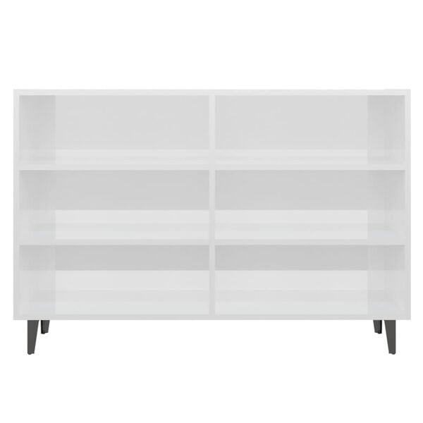 vidaXL magasfényű fehér szerelt fa tálalószekrény 103,5 x 35 x 70 cm