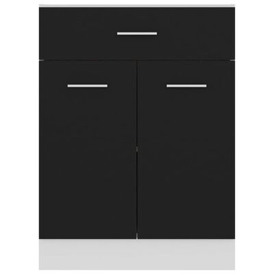 vidaXL fekete forgácslap fiókos alsószekrény 60 x 46 x 81,5 cm