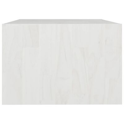 vidaXL fehér tömör fenyőfa dohányzóasztal 75 x 50 x 33,5 cm