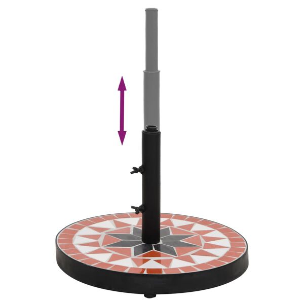 vidaXL terrakotta és fehér kerek napernyő talp 12 kg