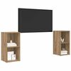 vidaXL TV szekr&eacute;ny garnit&uacute;ra 2 pcs Artisan t&ouml;lgy 72 x 35 x 36,5 cm