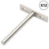 vidaXL 12db sz&eacute;nac&eacute;l lebegő polckonzolok l&aacute;thatatlan &Oslash;10x100 mm