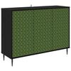 vidaXL Sz&eacute;f GELEEN Fekete T&ouml;lgy 102 x 33 x 76 cm Szerelt Fa