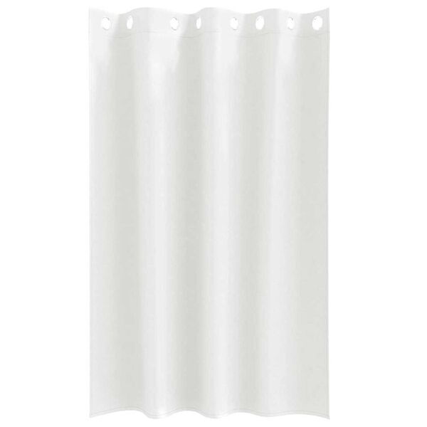 vidaXL Fekete F&uuml;gg&ouml;ny Gyűrűkkel 2 pcs Tiszta Feh&eacute;r 175 x 140 cm