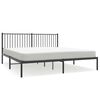 vidaXL fekete f&eacute;m &aacute;gykeret fejt&aacute;ml&aacute;val 183 x 213 cm