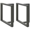 vidaXL 2 db antracitszürke, T-alakú acél étkezőasztal láb 90x35x(72-73) cm