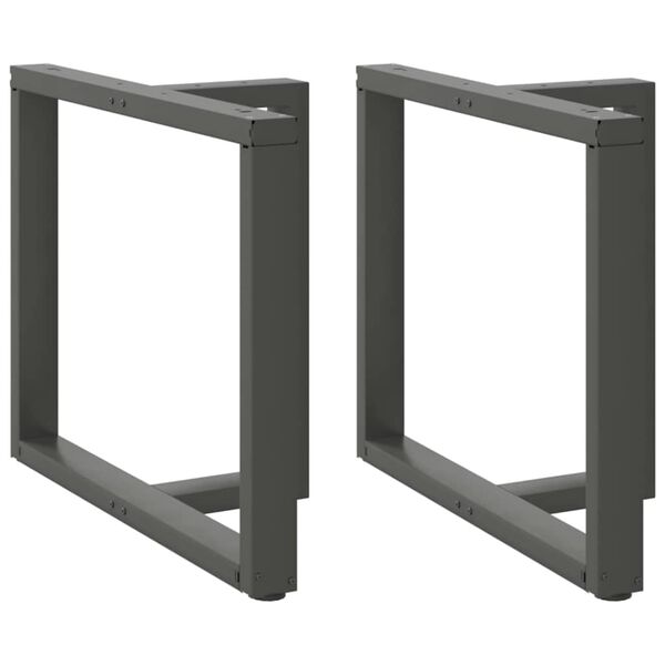 vidaXL 2 db antracitszürke, T-alakú acél étkezőasztal láb 90x35x(72-73) cm