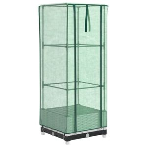 vidaXL rattan megjelen&eacute;sű magas&aacute;gy&aacute;s melegh&aacute;ztakar&oacute;val 40x40x123 cm