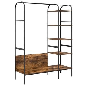 vidaXL Ruhafog&oacute; Barna T&ouml;lgy 120 x 44 x 160 cm Szerelt Fa