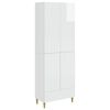 vidaXL Szekr&eacute;ny szett 2 pcs Magasf&eacute;nyű Feh&eacute;r 66 x 34,5 x 95 cm
