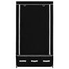 vidaXL fekete sz&ouml;vet ruh&aacute;sszekr&eacute;ny 87 x 49 x 159 cm