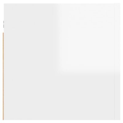 vidaXL 2 db magasfényű fehér forgácslap éjjeliszekrény 30,5 x 30 x 30 cm