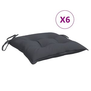 vidaXL 6 db antracitsz&uuml;rke oxford sz&ouml;vet sz&eacute;kp&aacute;rna 40 x 40 x 7 cm