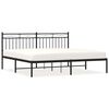 vidaXL fekete f&eacute;m &aacute;gykeret fejt&aacute;ml&aacute;val 183 x 213 cm