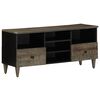 vidaXL fekete t&ouml;m&ouml;r mang&oacute;fa TV-szekr&eacute;ny 100 x 33 x 46 cm