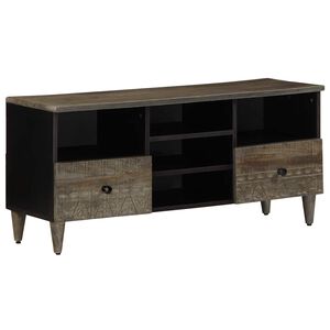 vidaXL fekete t&ouml;m&ouml;r mang&oacute;fa TV-szekr&eacute;ny 100 x 33 x 46 cm