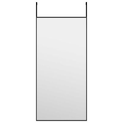 vidaXL fekete üveg és alumínium ajtótükör 30 x 60 cm