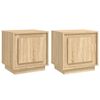 vidaXL 2 db sonoma t&ouml;lgy sz&iacute;nű szerelt fa &eacute;jjeliszekr&eacute;ny 44x35x45 cm