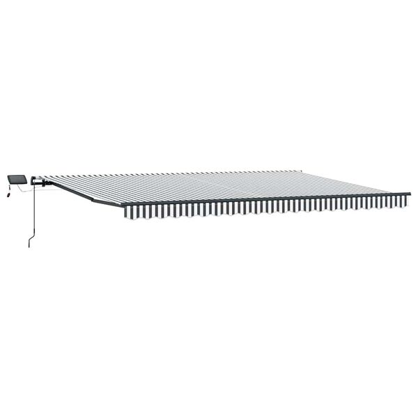 vidaXL antracitsz&uuml;rke-feh&eacute;r LED-es k&eacute;zi napellenző 500 x 300 cm