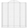 vidaXL 8 db íves horganyzott vas gabion kosár 200x50x200/220 cm