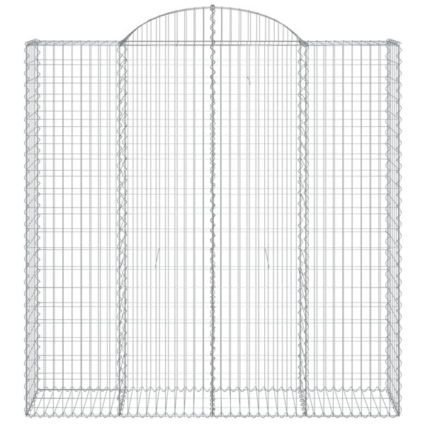 vidaXL 8 db íves horganyzott vas gabion kosár 200x50x200/220 cm