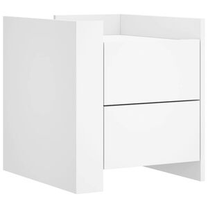 vidaXL feh&eacute;r szerelt fa &eacute;jjeliszekr&eacute;ny 45 x 50 x 50 cm