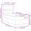 vidaXL Boxspring &aacute;gy matraccal S&ouml;t&eacute;tsz&uuml;rke 90x190 cm Sz&ouml;vet T&oacute;psz&iacute;nű