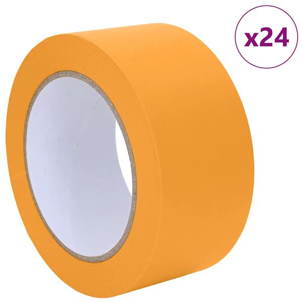 vidaXL Festő Maszkol&oacute; Szalagok 24 pcs S&aacute;rga 50mm x 50m Pap&iacute;r