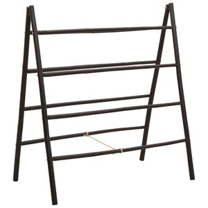 vidaXL K&eacute;toldalas takar&oacute; l&eacute;tra Fekete 90 x 50 x 100 cm Bambusz