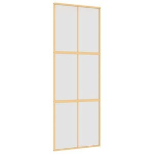vidaXL aranysz&iacute;nű ESG tej&uuml;veg &eacute;s alum&iacute;nium tol&oacute;ajt&oacute; 76 x 205 cm