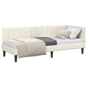 vidaXL Sarok&aacute;gy keret Kr&eacute;m 80 x 200 cm B&aacute;rsony