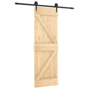 vidaXL Cs&uacute;sz&oacute; ajt&oacute; 70 x 210 cm Szil&aacute;rd Fenyőfa (Nem Kezelt)