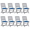 vidaXL 8 db &ouml;sszecsukhat&oacute; t&ouml;m&ouml;r ak&aacute;cfa kerti sz&eacute;k p&aacute;rn&aacute;kkal