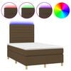 vidaXL barna sz&ouml;vet rug&oacute;s &eacute;s LED-es &aacute;gy matraccal 120 x 200 cm