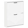 vidaXL Fali Cipőtart&oacute; HOORN 71 x 17 x 86 cm Szerelt Fa Feh&eacute;r