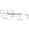 vidaXL viaszbarna tömör fenyőfa ágy matrac nélkül 120 x 200 cm