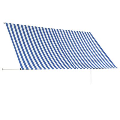 vidaXL feltekerhető kék és fehér napellenző 300 x 150 cm