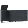 vidaXL antracit ac&eacute;l t&aacute;rol&oacute; 4 szemeteskuk&aacute;hoz 276 x 79 x 117 cm