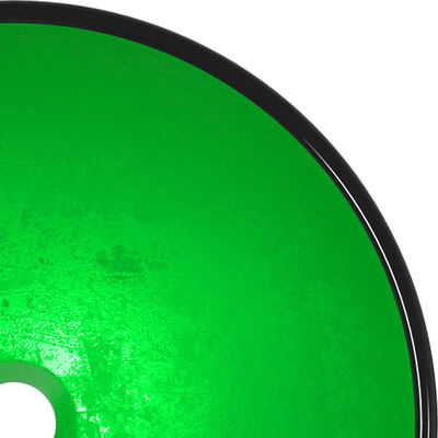 vidaXL zöld edzett üveg mosdókagyló 42 x 14 cm